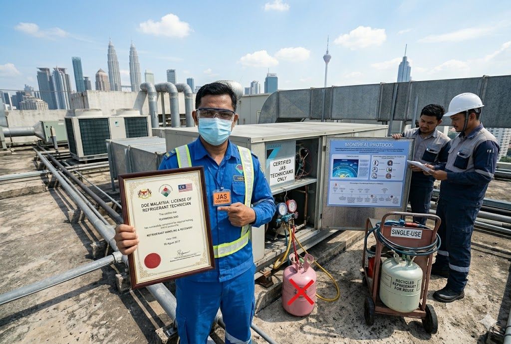 JAS certified refrigeration technician