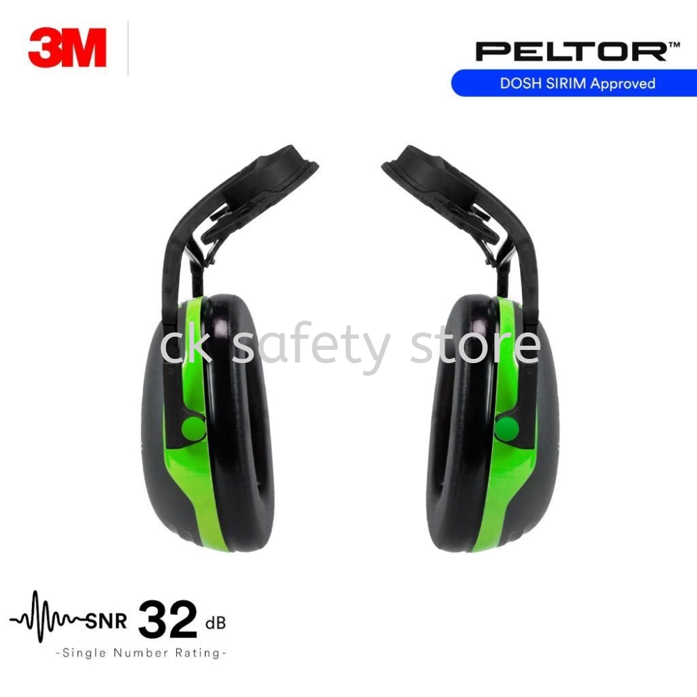 3M X4P5E PELTOR Premium Helmet Attached Electrically Insulated Earmuffs/ SNR 32 dB