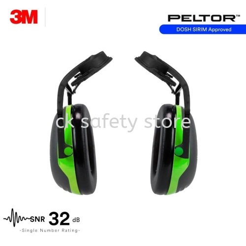 3M X4P5E PELTOR Premium Helmet Attached Electrically Insulated Earmuffs/ SNR 32 dB