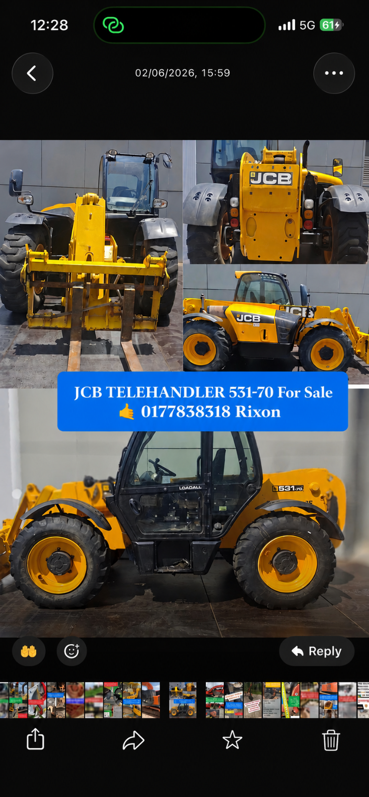 Used JCB Telehandler 531-70 for Sale