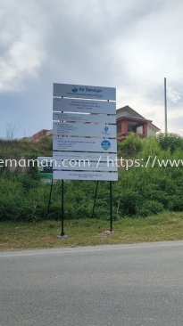 AIR SELANGOR CONSTRUCTION PROJECT SIGNBOARD SIGNAGE AT BANDAR INDERA MAHKOTA KUANTAN PAHANG MALAYSIA