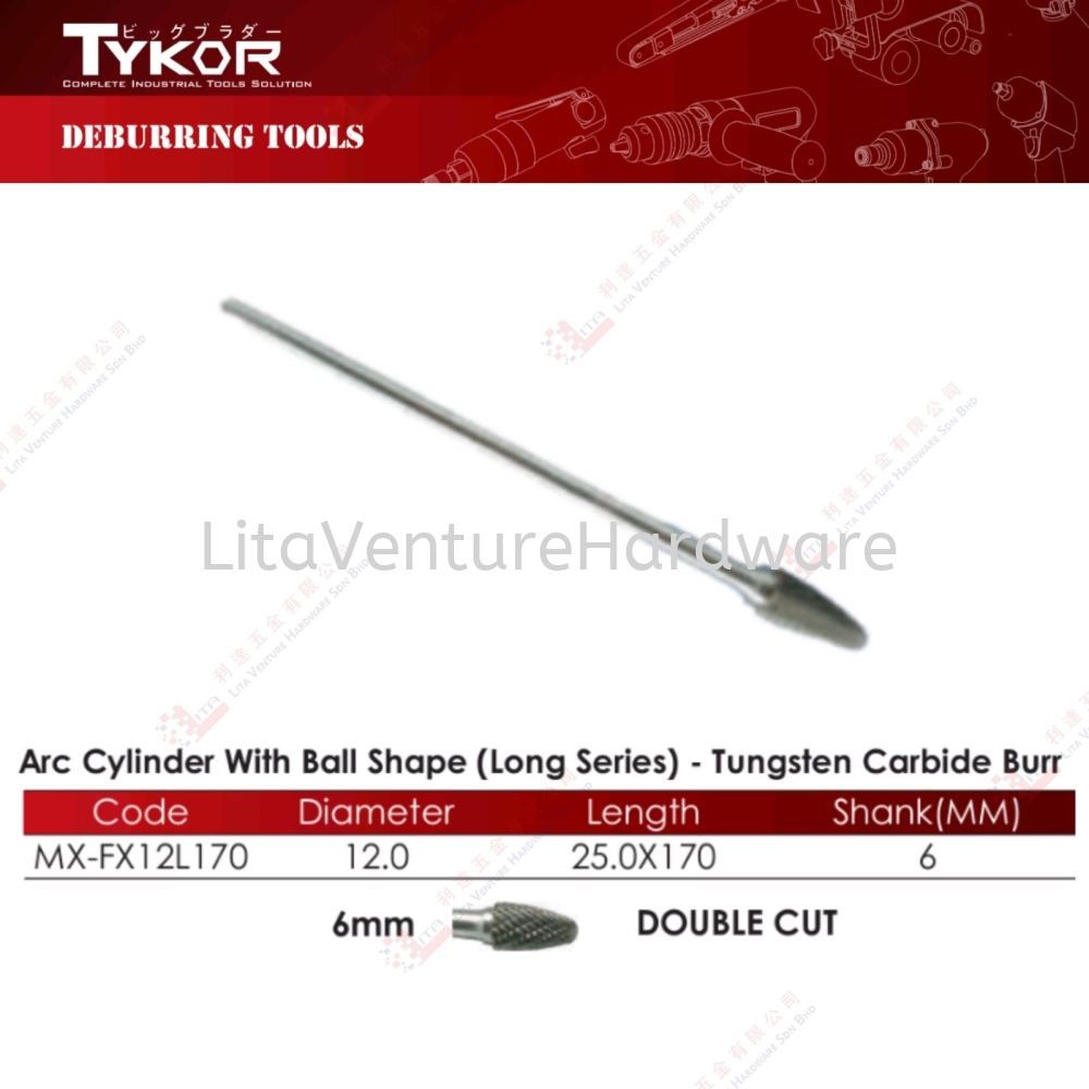 TYKOR BRAND ARC CYLINDER WITH BALL SHAPE (LONG SERIES) - MXFX12L170