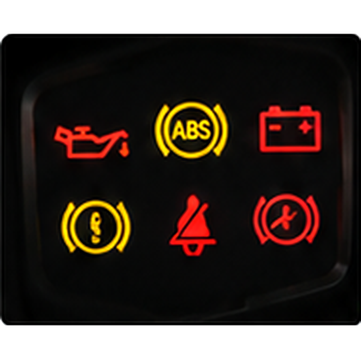 Dashboard warning light on