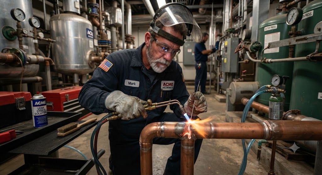 HVAC brazing torch industrial refrigeration techniques
