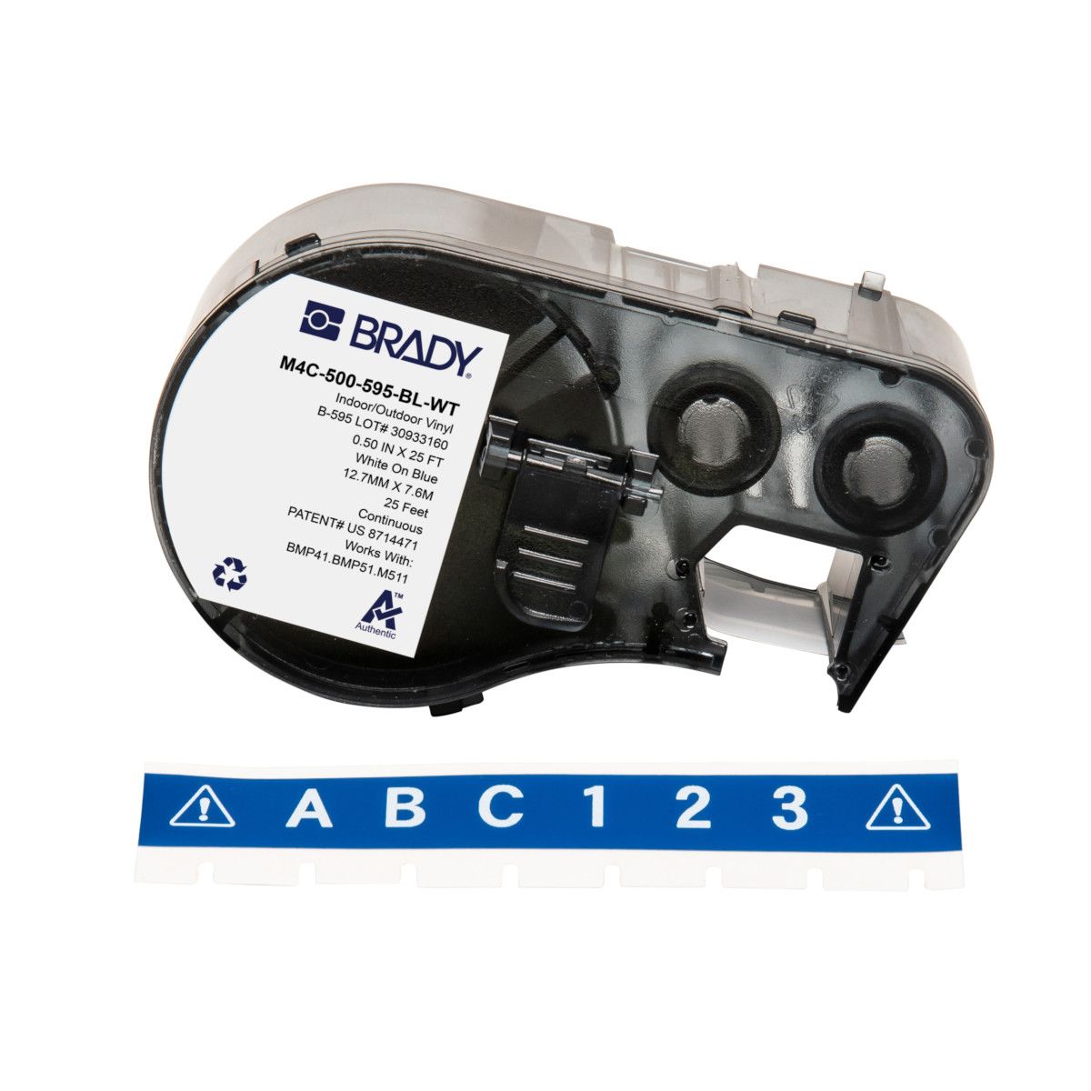 All Weather Permanent Adhesive Vinyl Label Tape with Ribbon for M4 M5 Printers