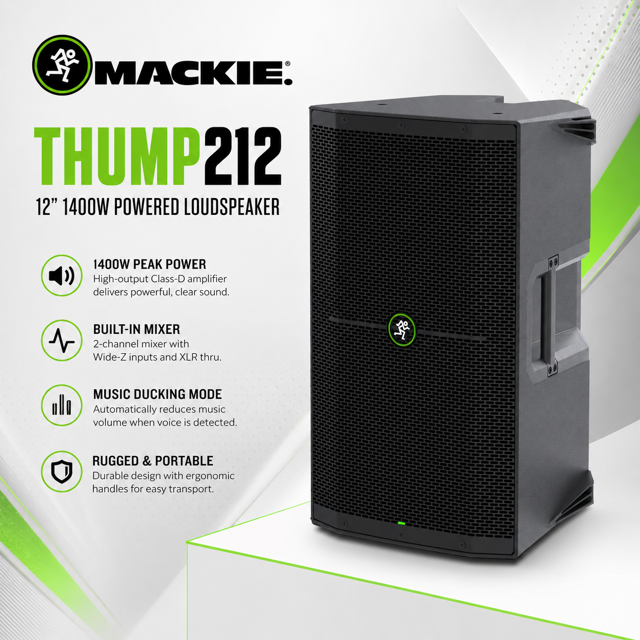 Mackie Thump212 12″ 1400W Powered Loudspeaker