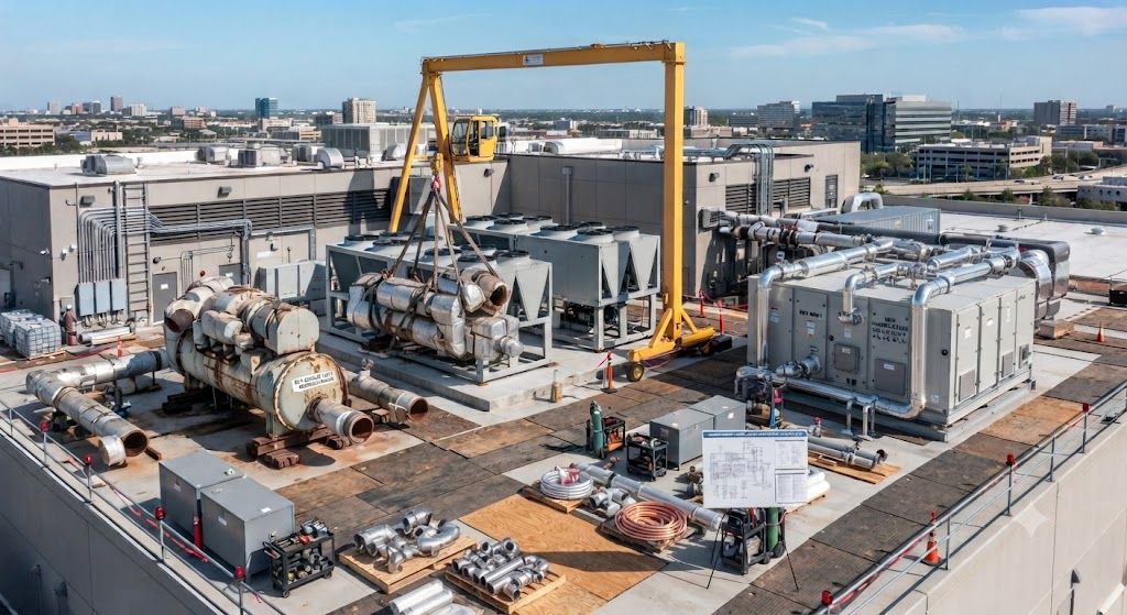 Pharmaceutical chilled water system replacement