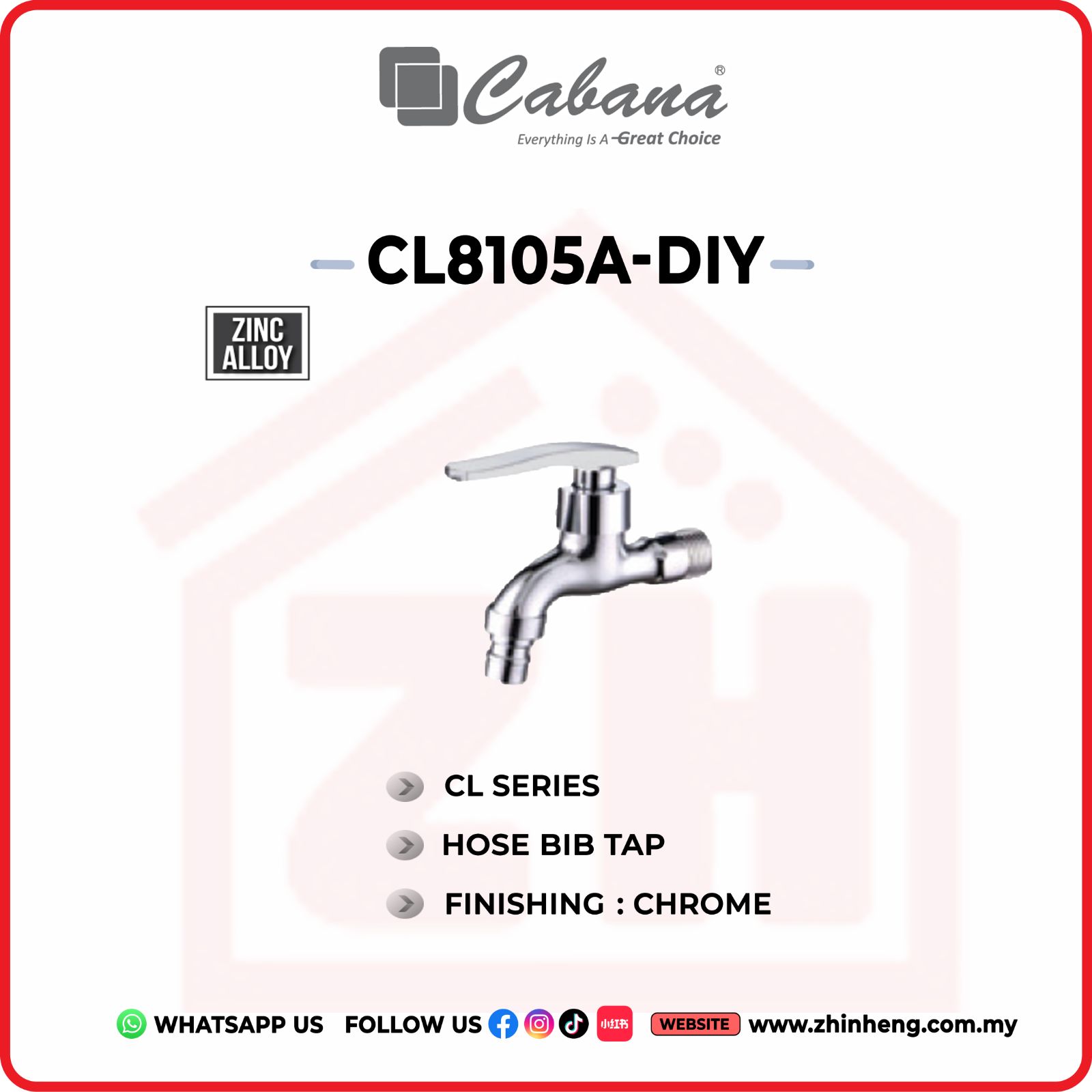 CABANA HOSE BIB TAP  CL8105A-DIY