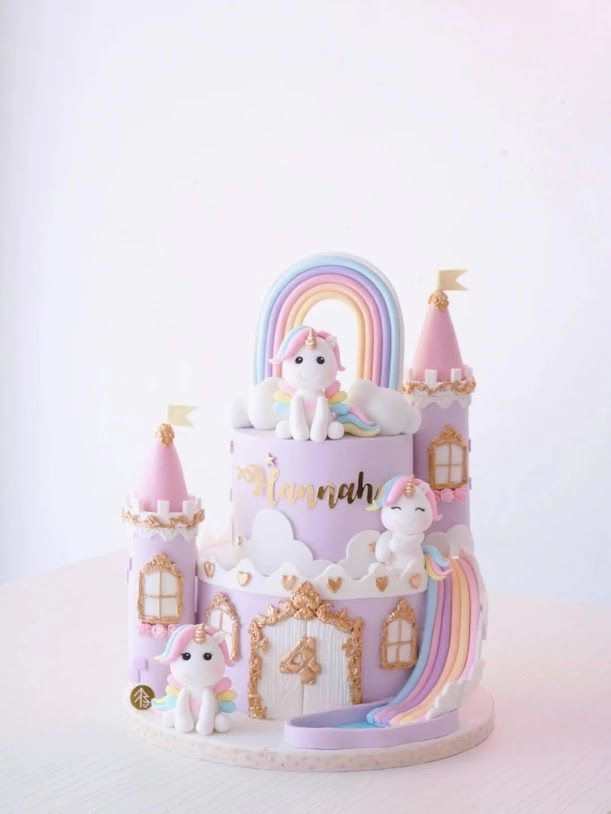 Unicorn Castle Cake