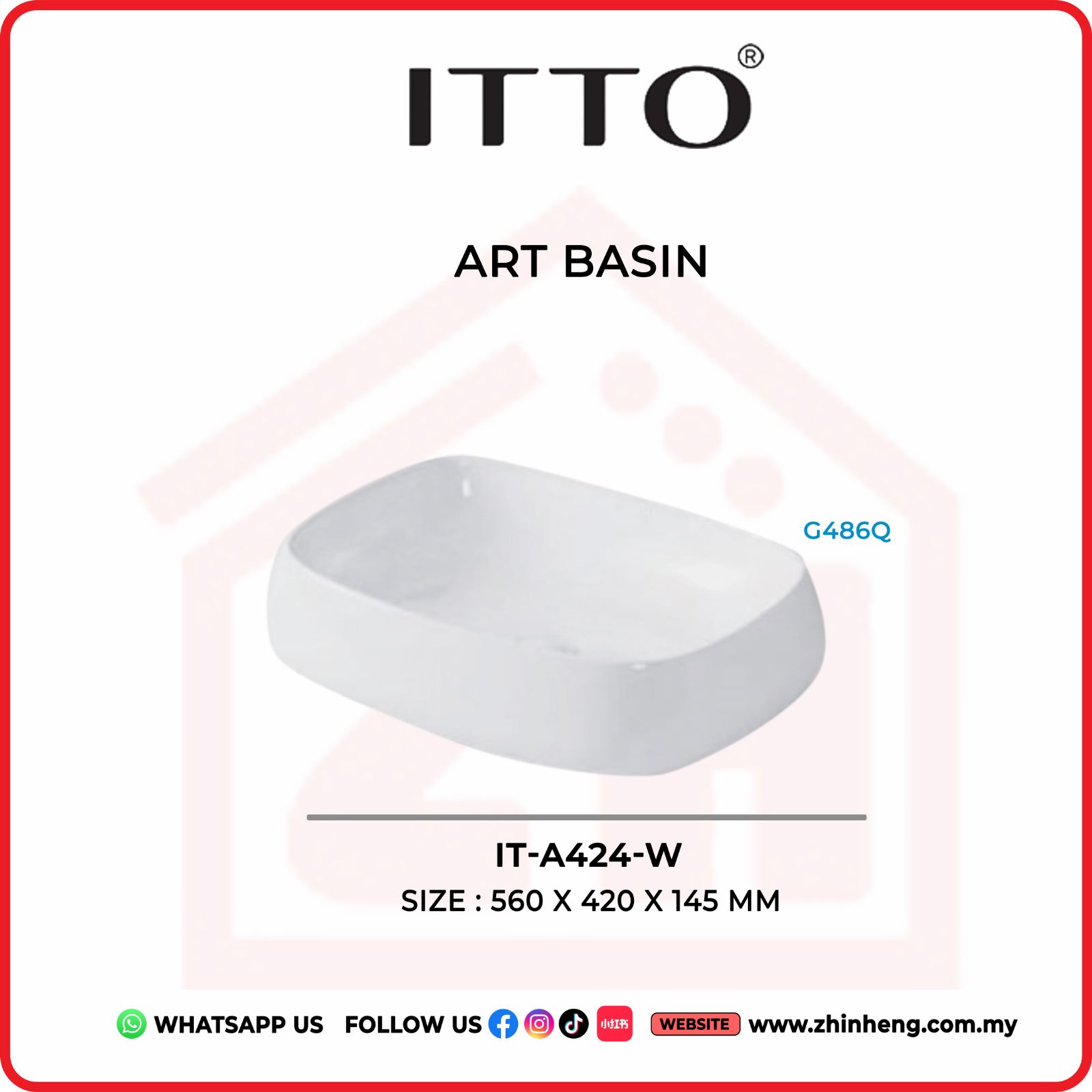 ITTO ART BASIN IT-A424-W