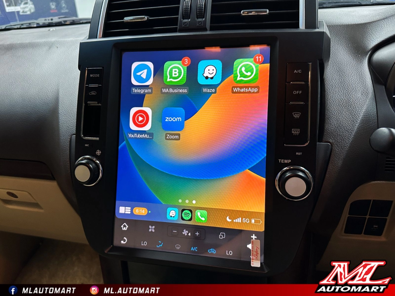 *NEW Toyota Land Cruiser Prado J150 2009-2018 Vertical Style Android Monitor (12.1")