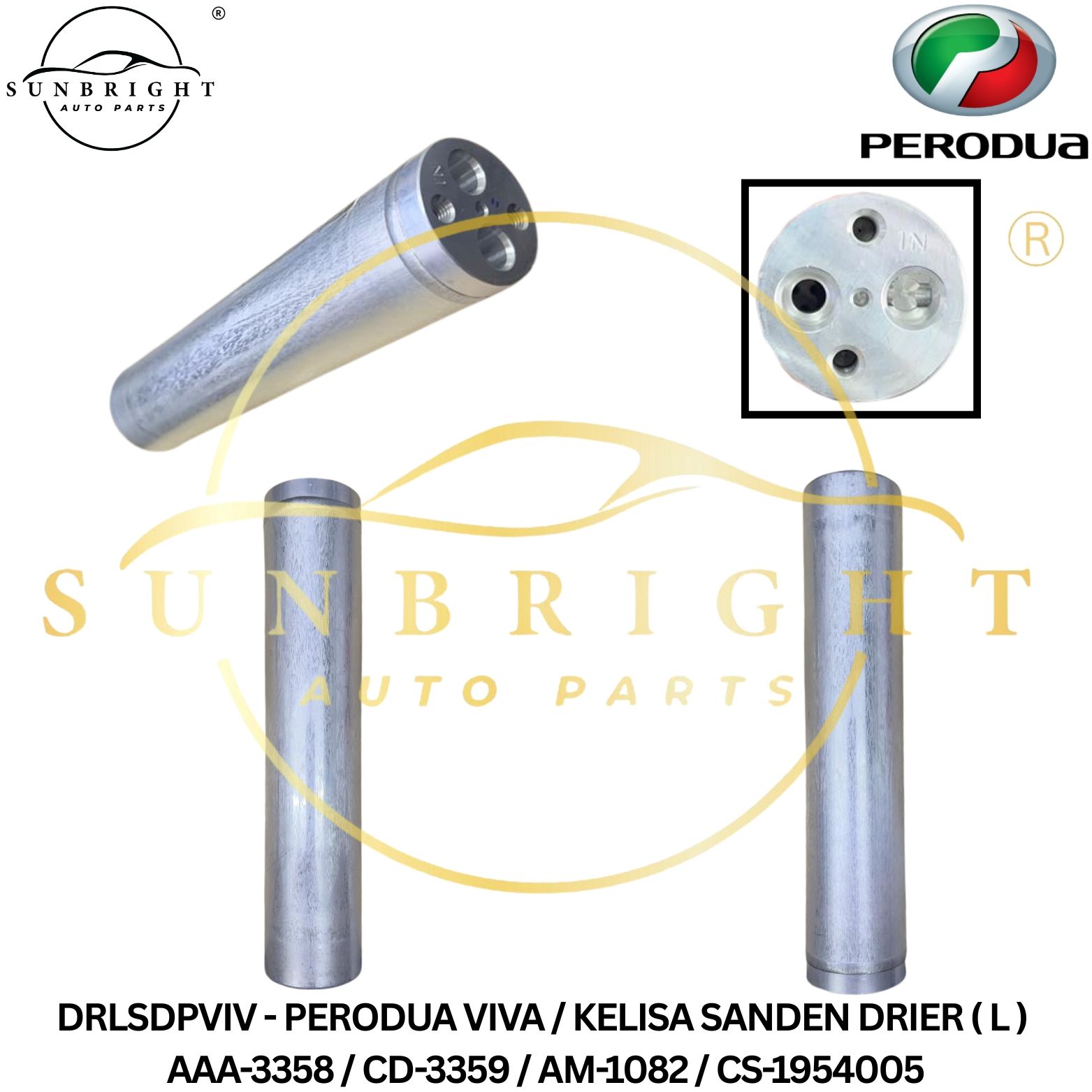 DRLSDPVIV - PERODUA VIVA / KELISA SANDEN DRIER ( L ) AAA-3358 / CD-3359 / AM-1082 / CS-1954005