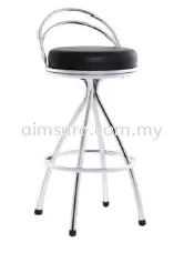 High Bar Stool with chrome base AIM BS-936