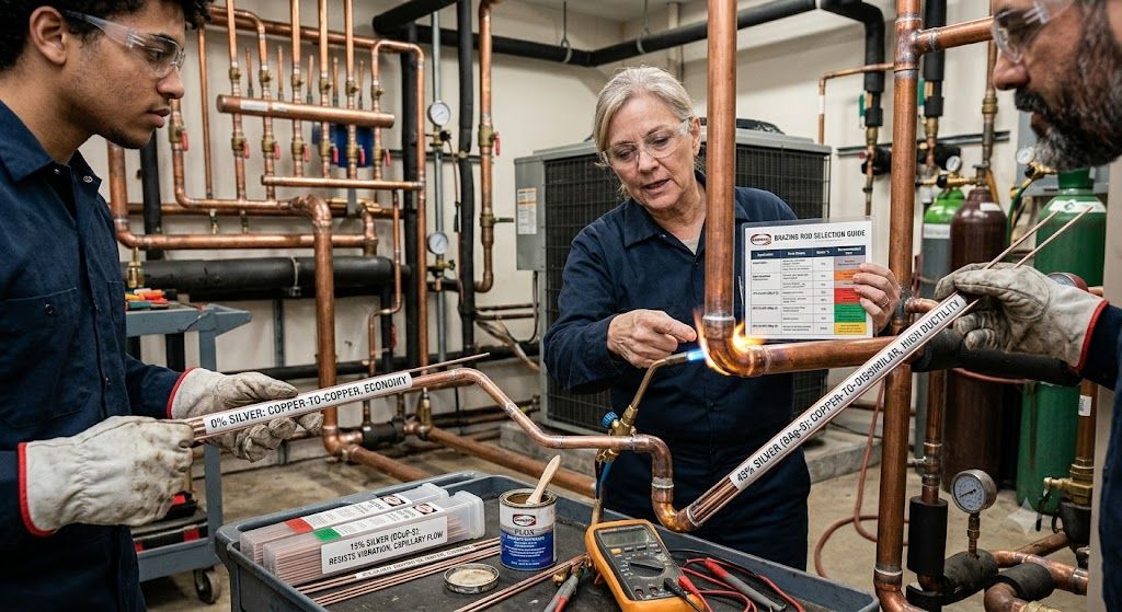 HVAC brazing rod selection standards