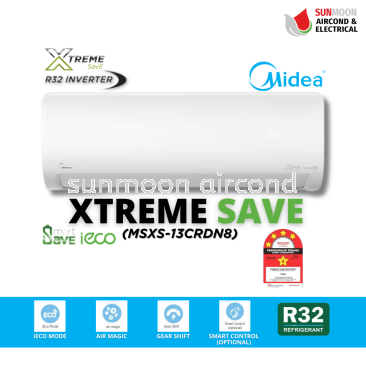 MIDEA RESIDENTIAL XTREME SAVE R32 INVERTER AIR CONDITIONER 1.5HP WALL MOUNTED TYPE (MSXS-13CRDN8) - RAWANG, SELANGOR