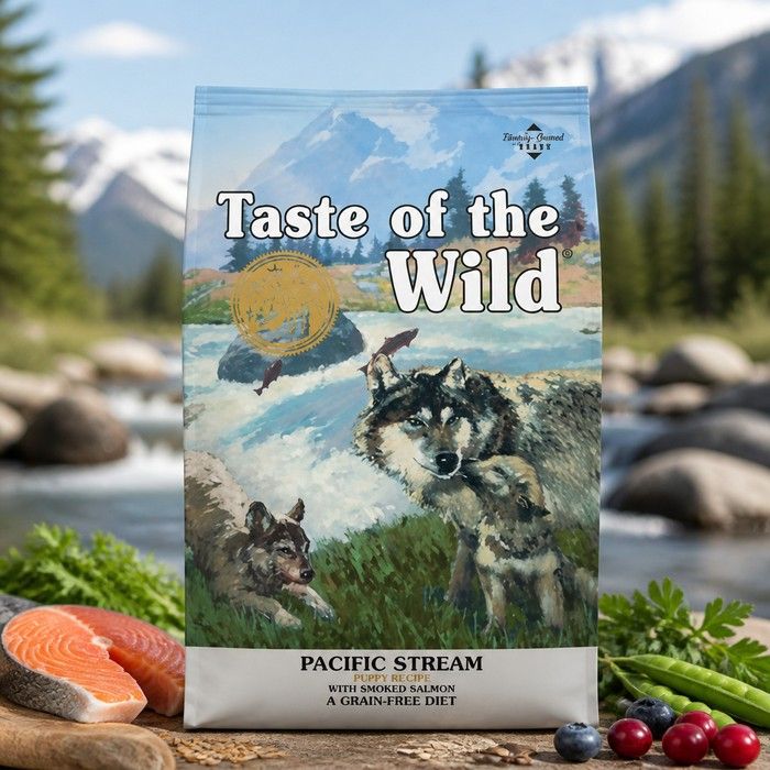 Taste of the Wild Pacific Stream Puppy Dry Dog Food with Smoked Salmon - Grain-Free Nutrition