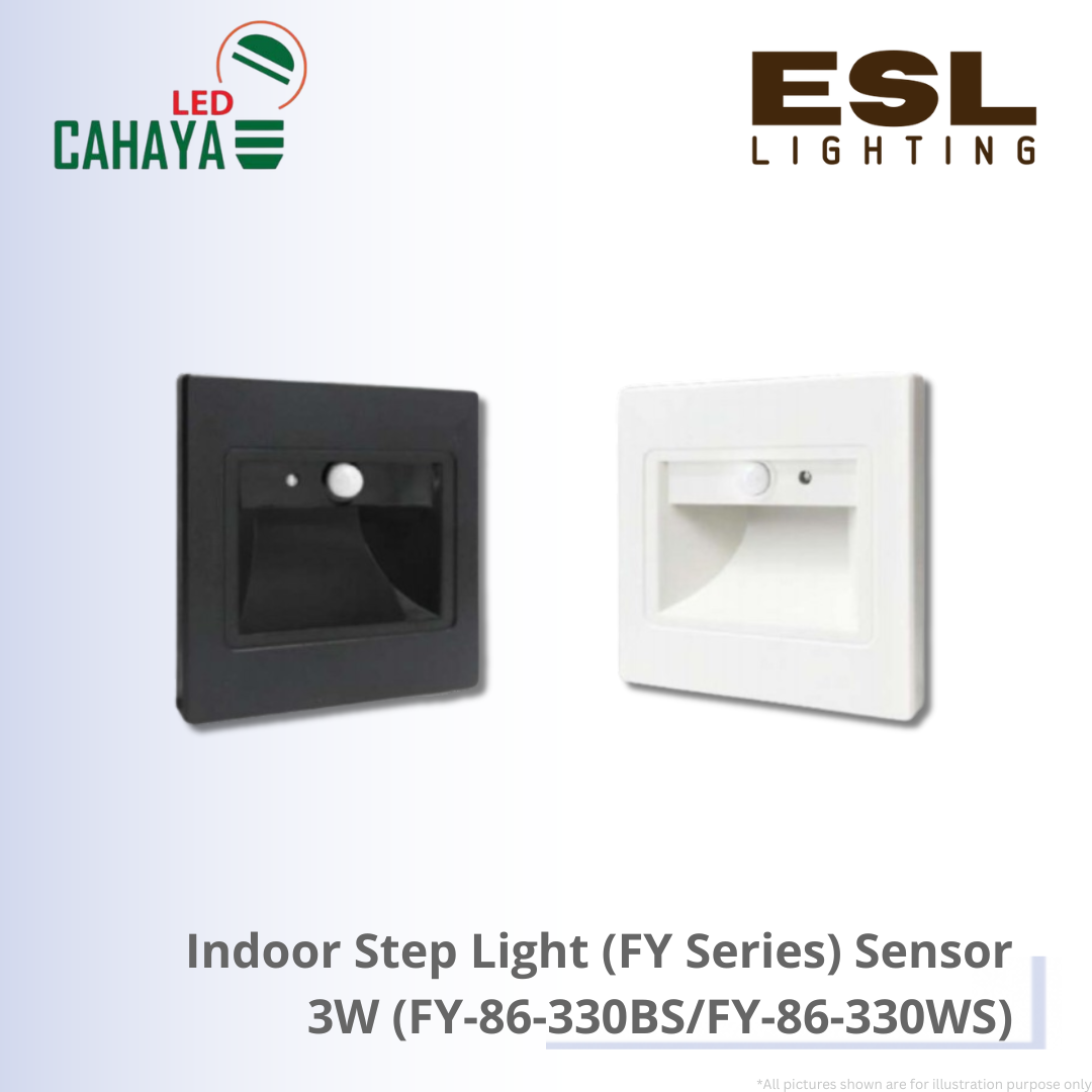 CAHAYA Indoor Step Light with sensor FY Series 3W - FY-86-330B FY-86-330W Black White