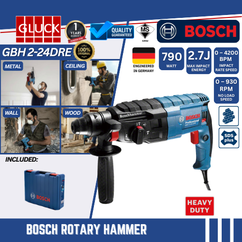 GBH 2-24DRE Bosch MACHINE Rotary Hammer GBH2-24DRE GBH 2 24 MESIN HACK DRILL