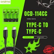 ORAIMO TYPE-C TO TYPE-C 60W ULTRA FAST CHARGE CABLE OCD-114CC 3A 1.5M BLACK