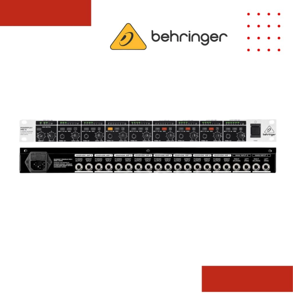behringer HA8000V2 8-Channel High-Power Headphones Mixing and Distribution Amplifier