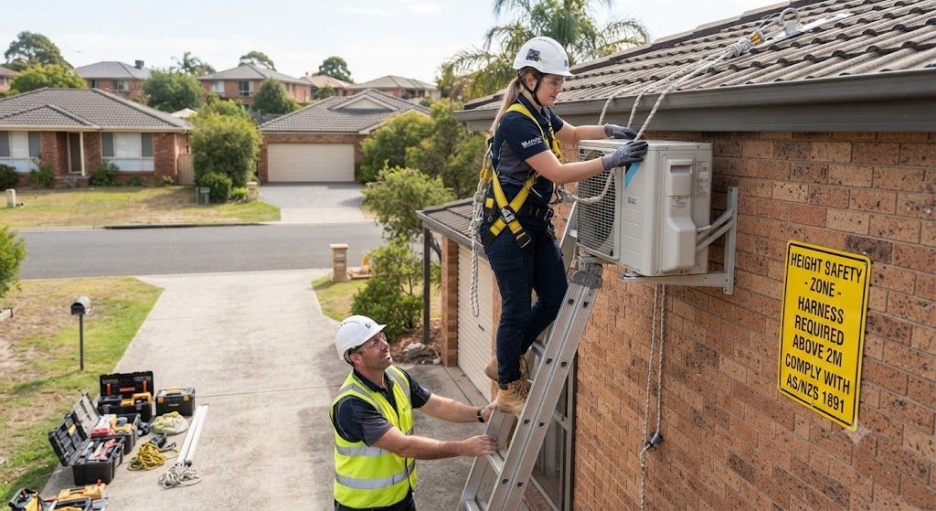 working at height requirements for aircon installation