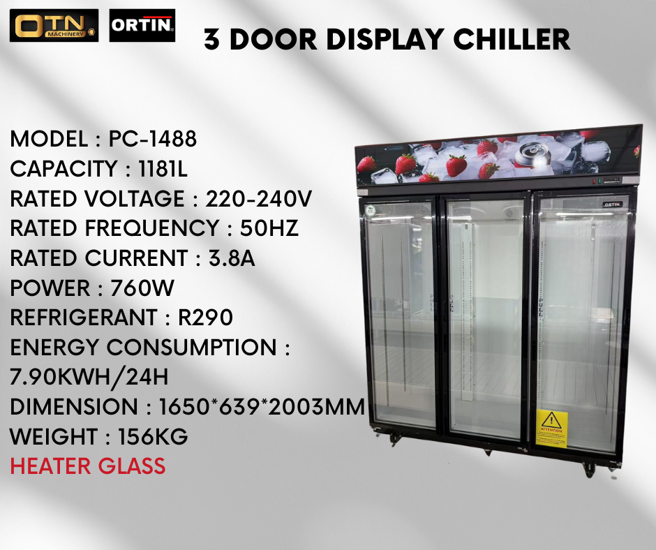 PC-1488 - 3 DOOR DISPLAY CHILLER