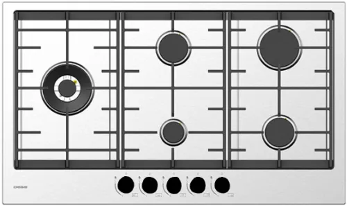 DE&E 87cm Built In Stainless Steel Gas Hob S 8669B 5G Burners (4kw)