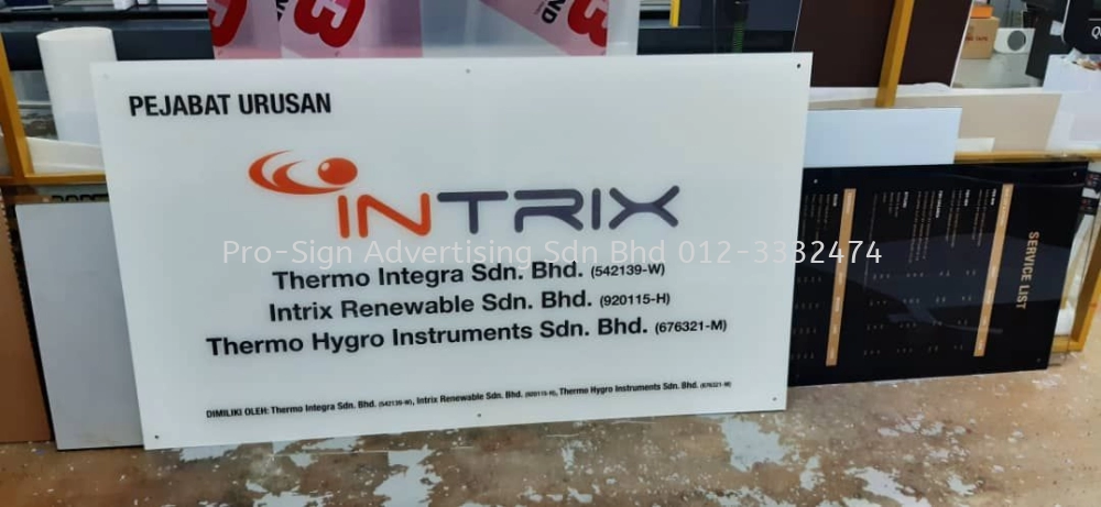 ACRYLIC REVERSE INKJET (INTRIX, KOTA DAMANSARA, 2020)