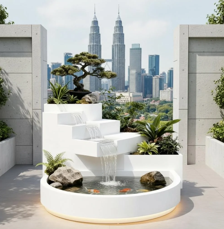Best Custom Water Feature KL Malaysia 马来西亚定制水景设计 Reka Bentuk Ciri Air Tersuai Malaysia