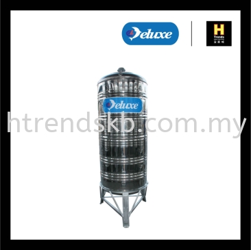 Deluxe 304 Stainless Steel Water Tank / Tangki Air (Slim & Tall With Stand/ Round Bottom)