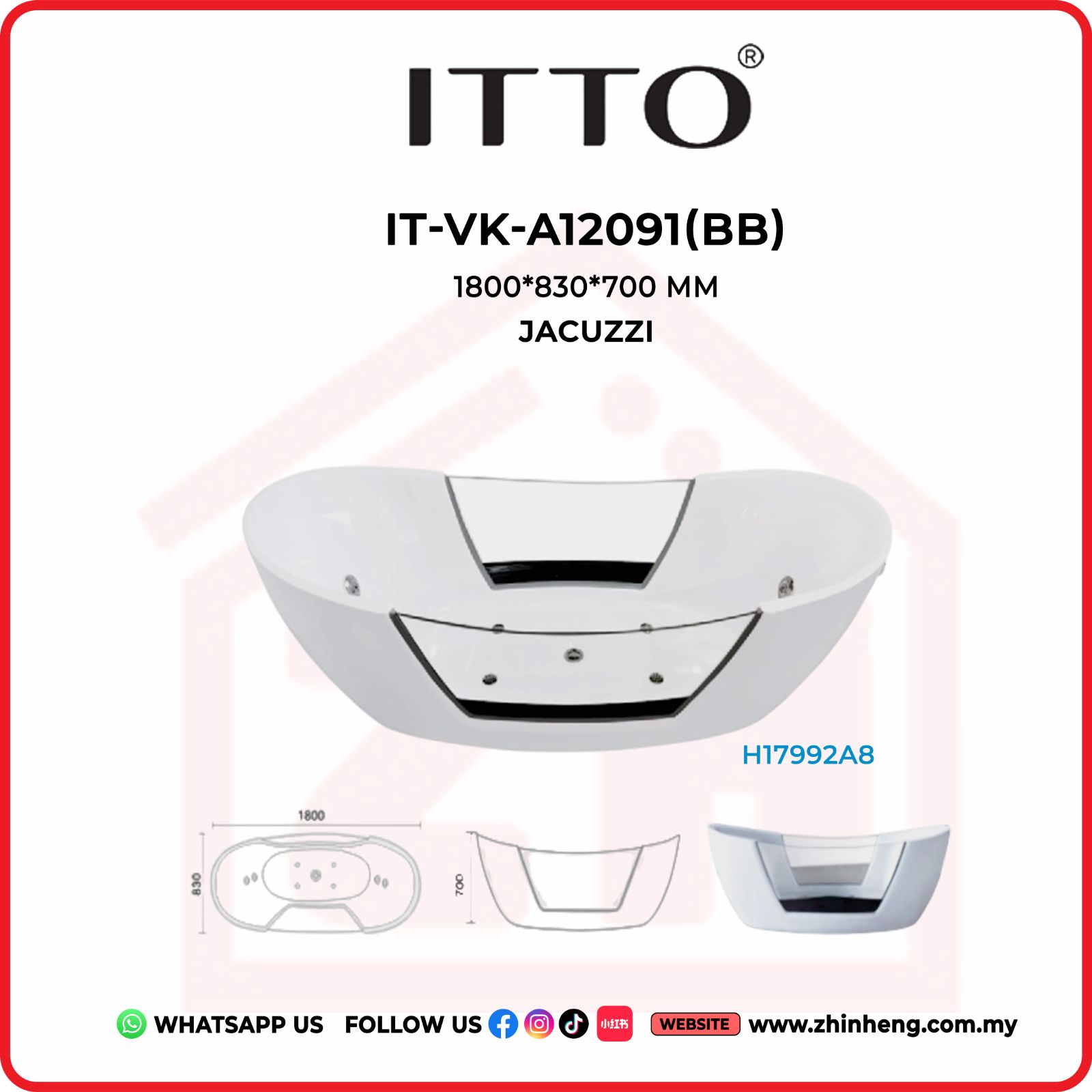 ITTO JACUZZI   IT-VK-A12091(BB)