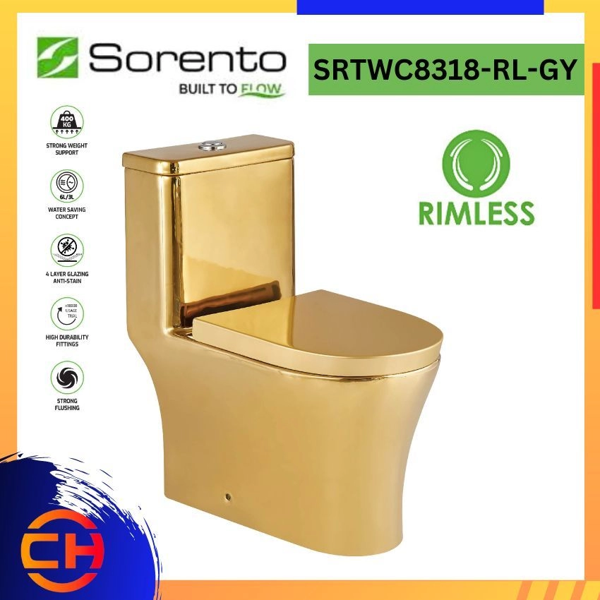 SORENTO ONE PIECE WATER CLOSETS SRTWC8318 - RL - GY ( Golden Yellow )