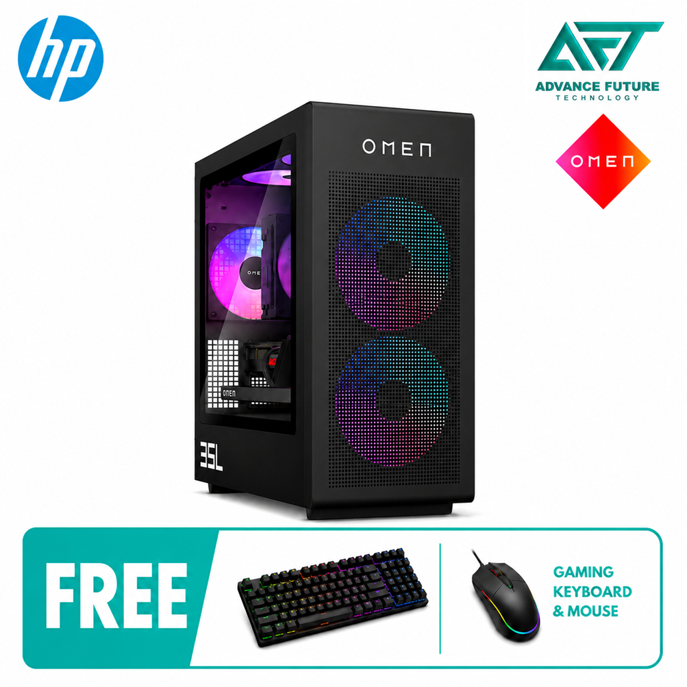 HP Omen 35L GT16-0069d Gaming Desktop PC Shadow Black ( AMD Ryzen 7 8700F, 16GB, 512GB SSD, AMD RX9060XT, W11 )