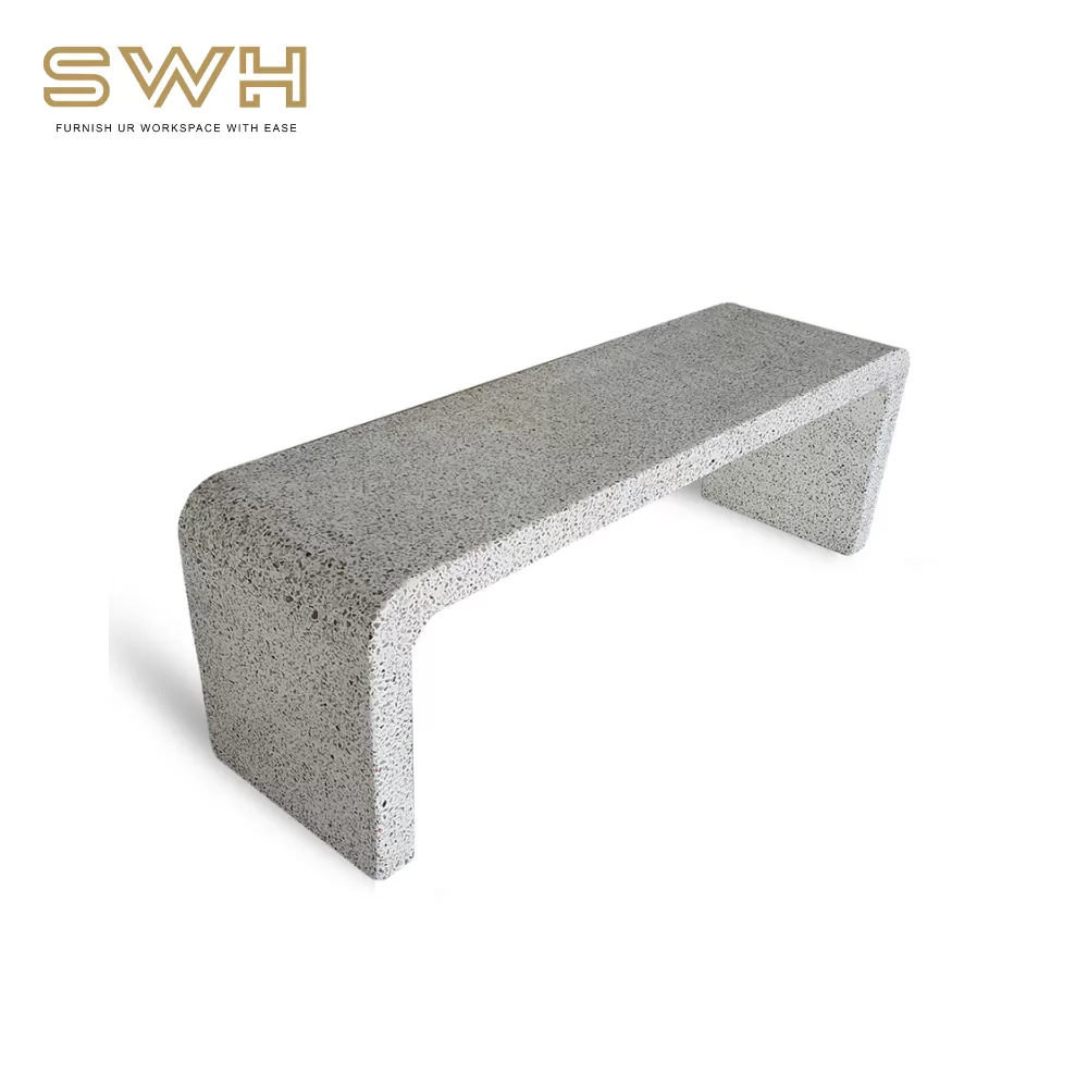 Marble Stone Outdoor Bench | Cement Stone Bench | Garden Stone Bench