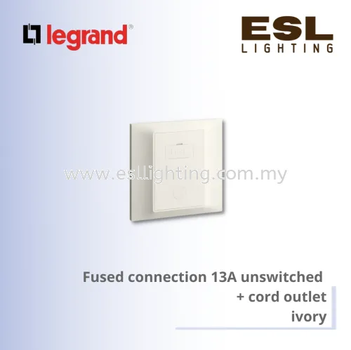 Legrand Belanko™ Fused connection 13A unswitched  + cord outlet  ivory