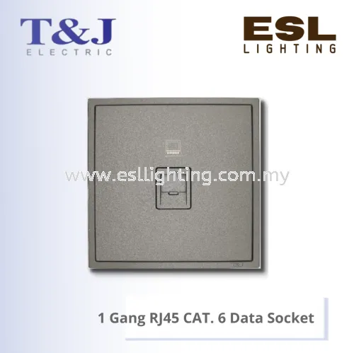 T&J MINIMALIST SERIES 1 Gang RJ45 CAT. 6 Data Socket - EB4211-PC / EB4211-PC-SBL / EB4211-PC-MSB / EB4211-PC-MSL