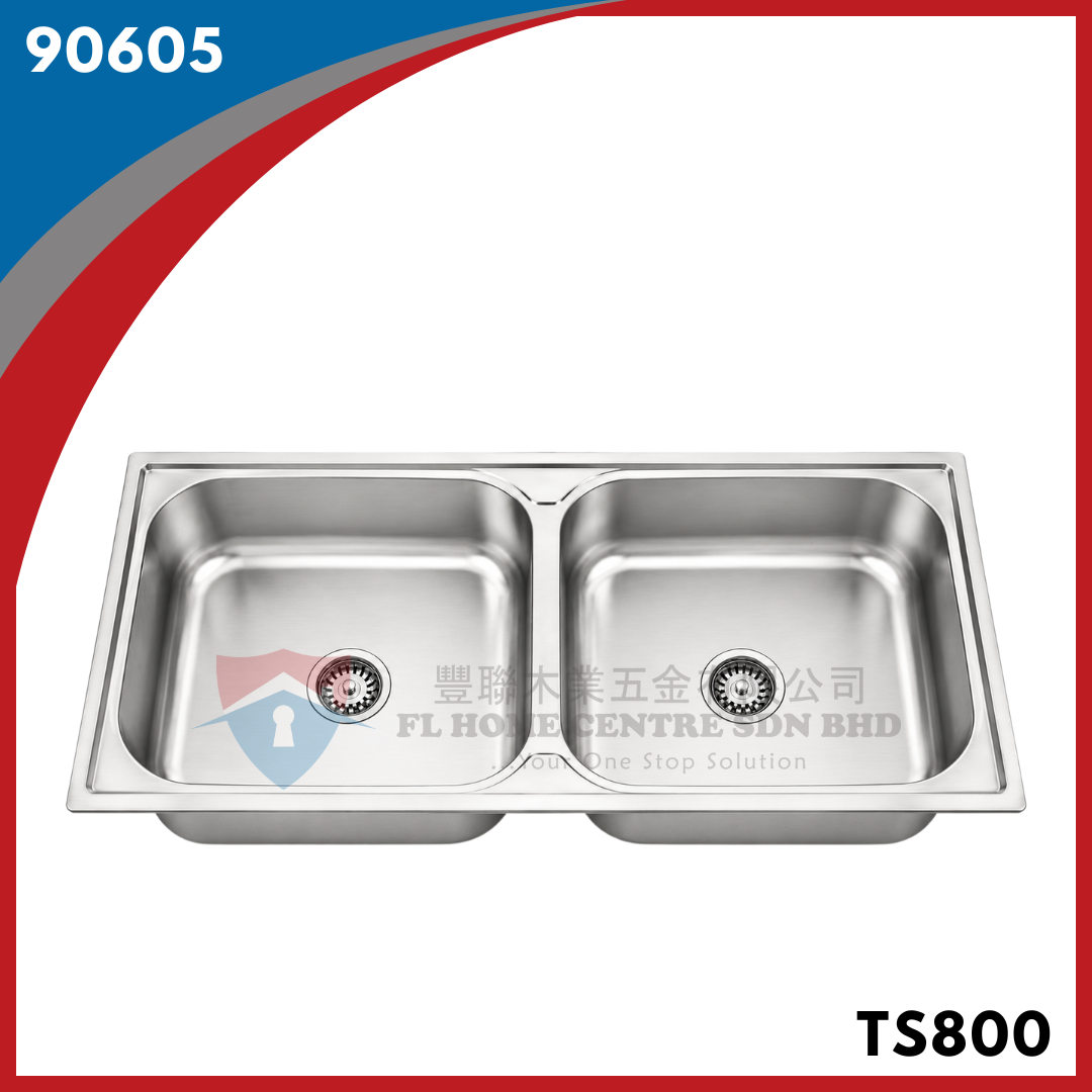 SINKI TS800 (TWINS) Sinki Dwi Mangkuk