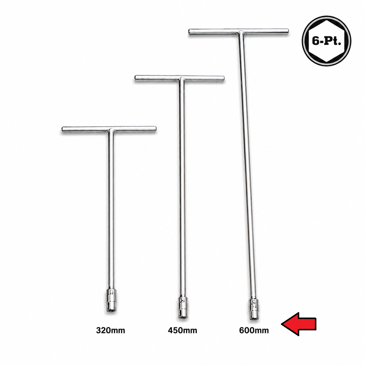 600mm T-SPANNER Long Reach Universal T-Handle Socket Wrench, Chrome Vanadium Steel | TL-SP-TX**** |