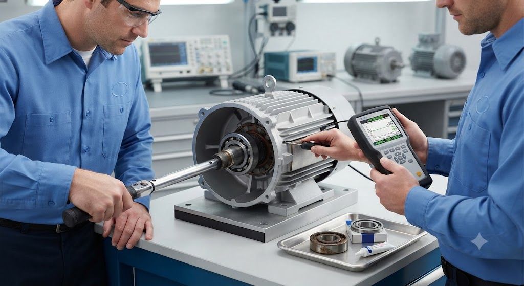 Electric Motor Bearing Noise Reduction Service