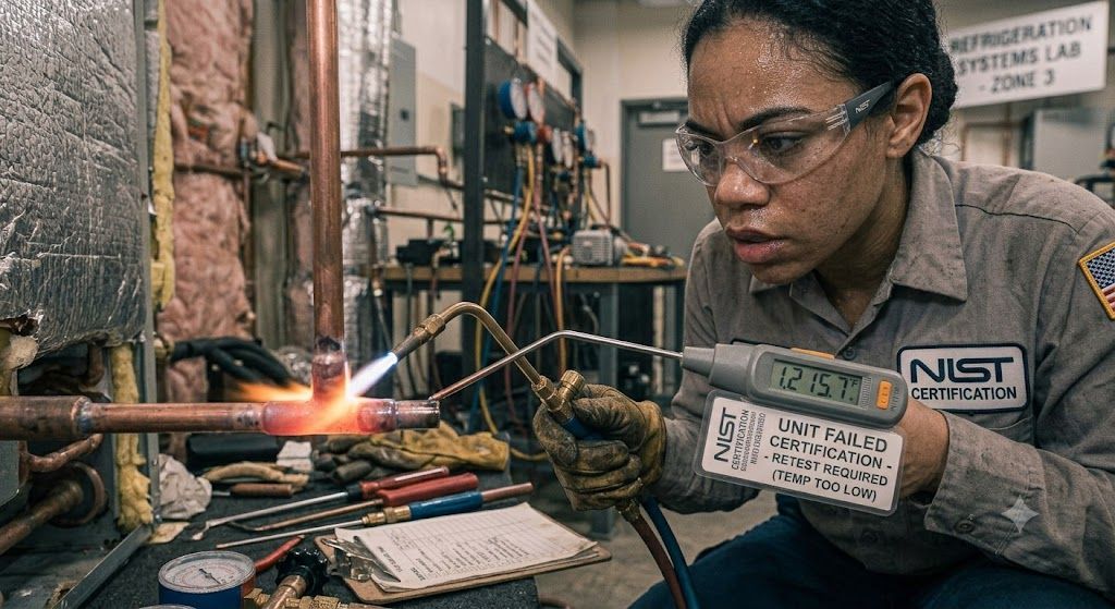 refrigeration system brazing heat control HVAC technician