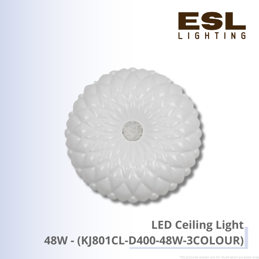 LED Ceiling Light 48W - KJ801CL-D400-48W-3COLOUR