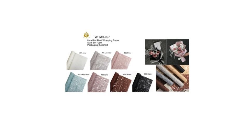 Handmade Bird Nest Wrapping– Textured, Stylish & Modern Floral Wrap (WPMH-097)