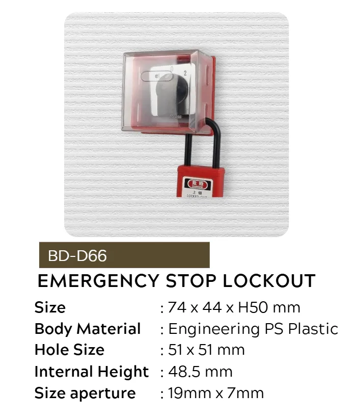 VSAFEMKT | BD-D66 Emergency Stop Button Lockout | E-Stop Lockout Cover ...