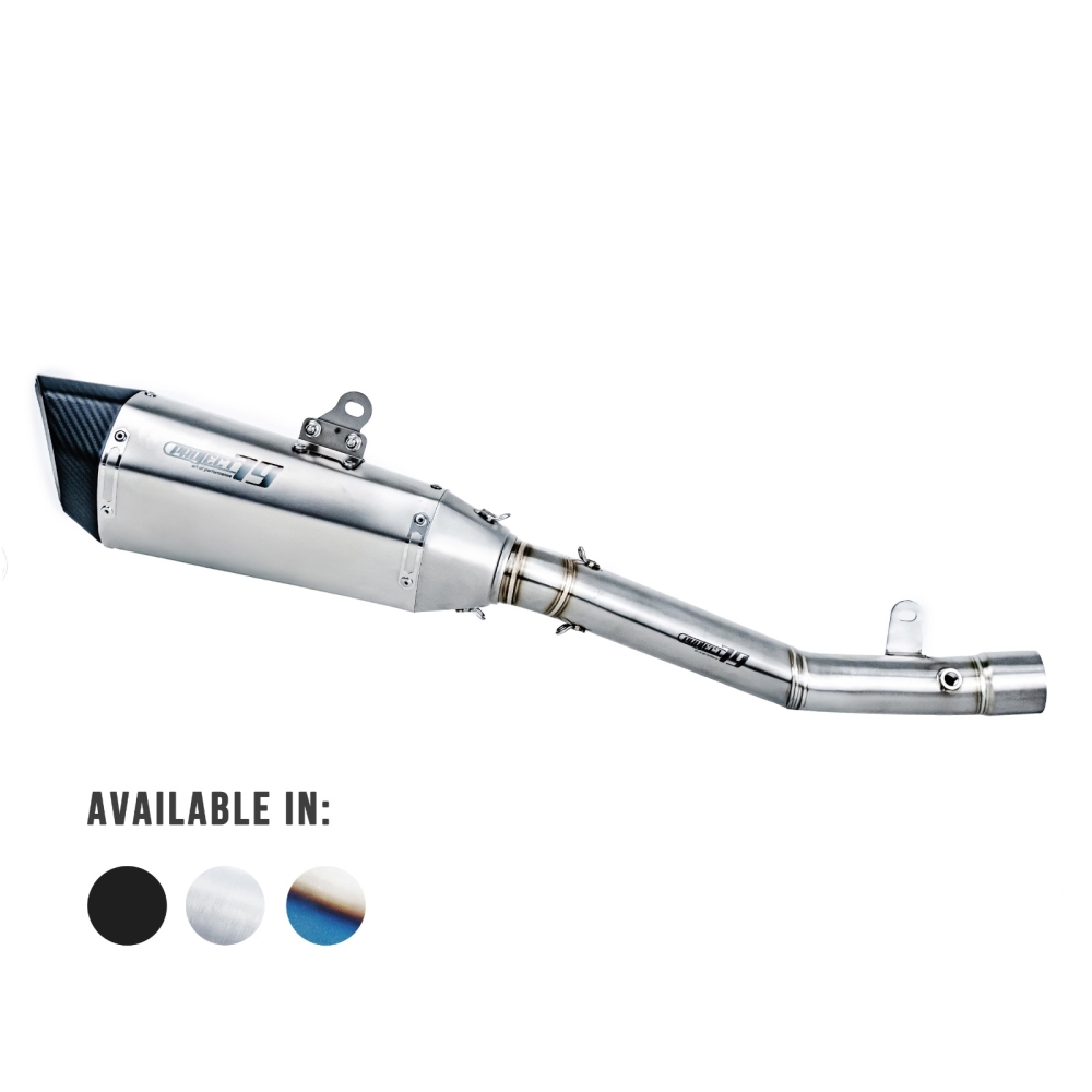 Project79 Stainless Steel Long Version Slip On Exhaust System QPLK22 + QPM53 for Kawasaki ZX6R