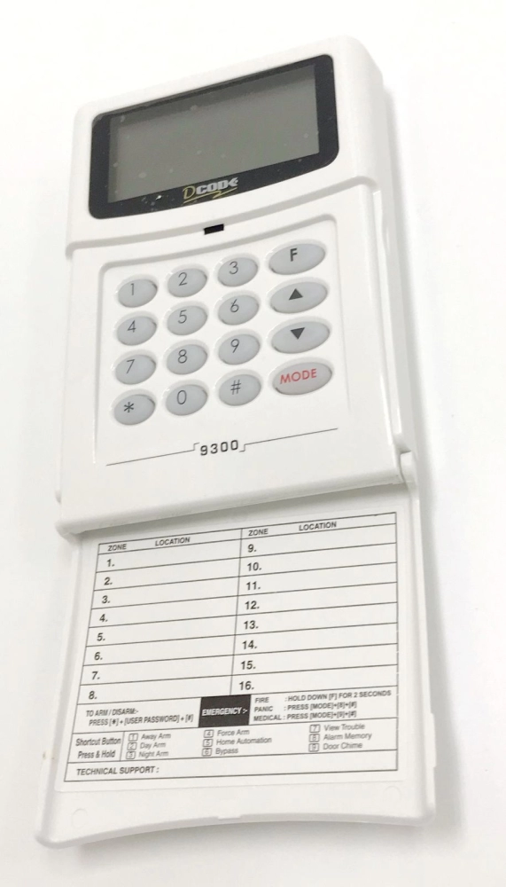 Dcod 9300 LCD 9 Zone Security Home Alarm System Package - Dcode Wired Alarm System