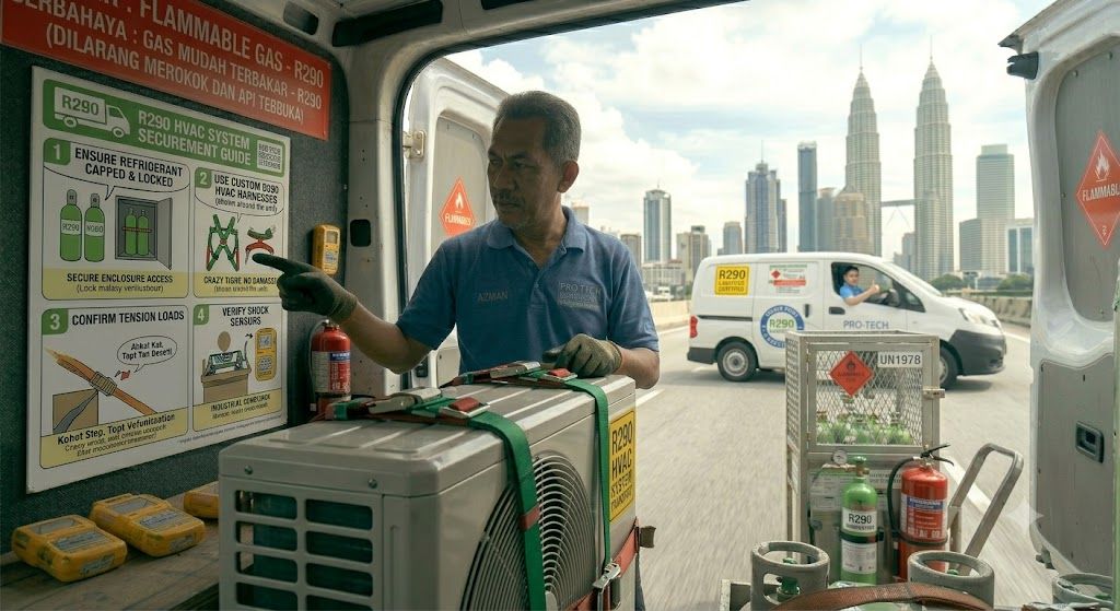 R290 HVAC system transport safety