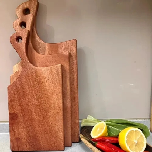 Solid Wood Serving or Cutting Board - Single Piece. No Jointing. Sapele Wood. Code: Elfi