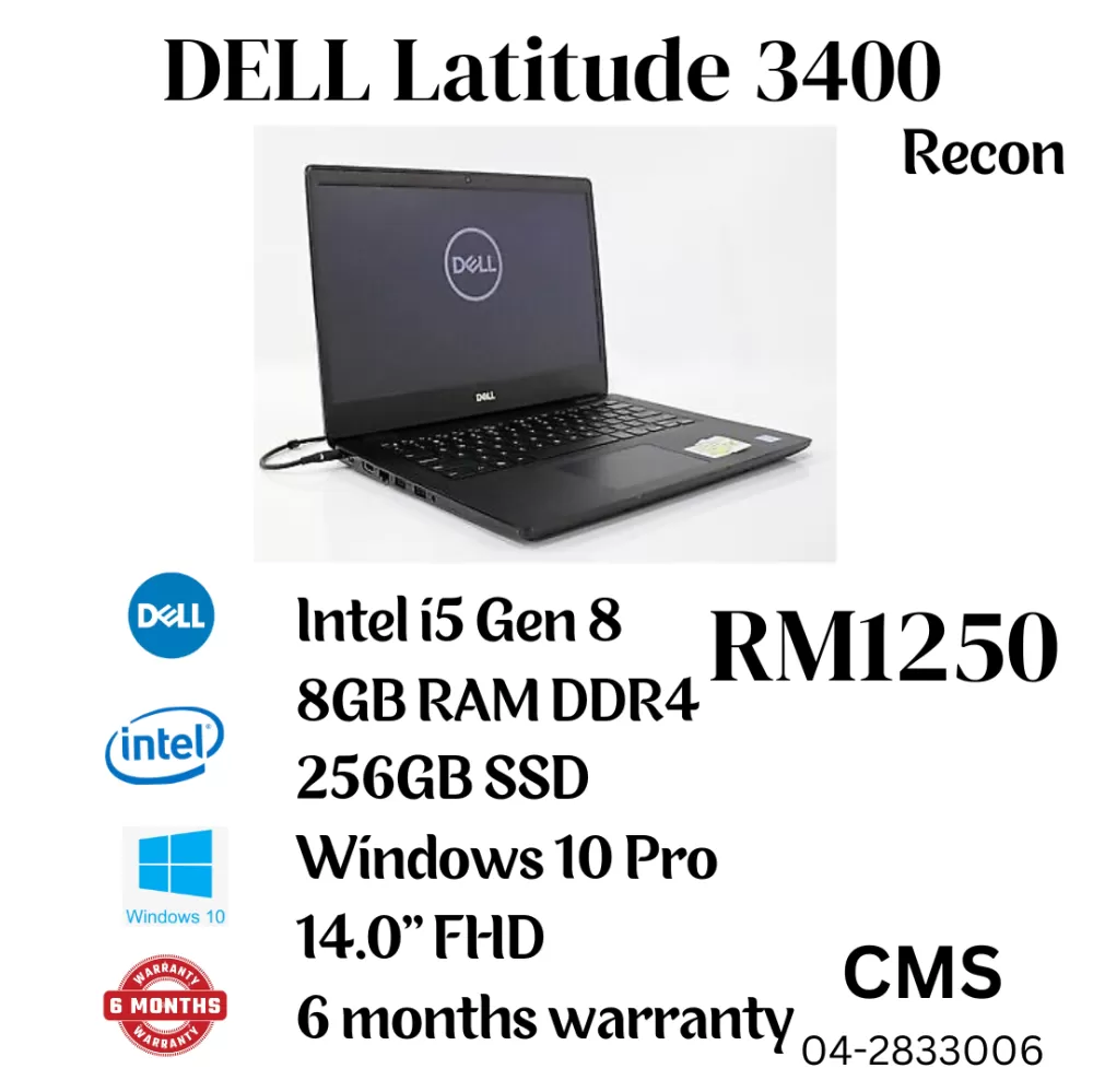 DELL LATITUDE 3400 I5 GEN8