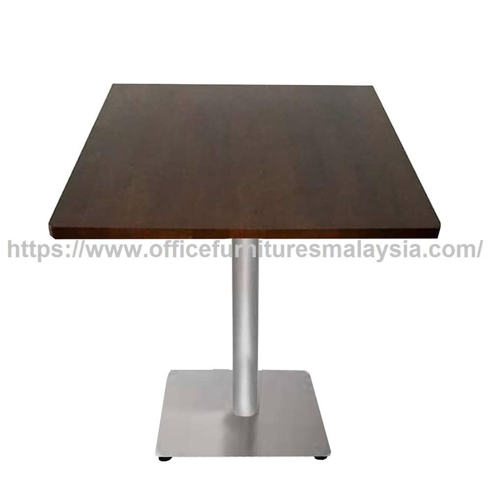 2 ft Modern Design Low Rubber Wood Square Table Stainless Steel Leg OFSM63R6060LS