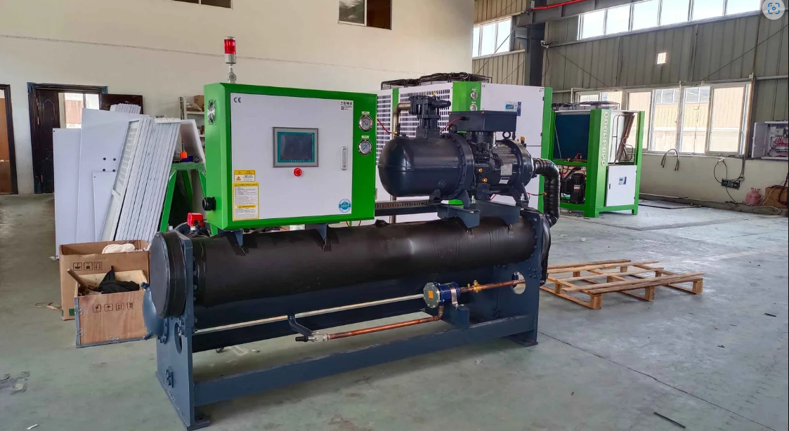 water -cooled screw chiller installation